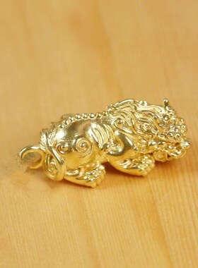实心中国风铜饰纯铜貔貅黄铜钥匙扣配件挂件小礼品吉祥小饰品