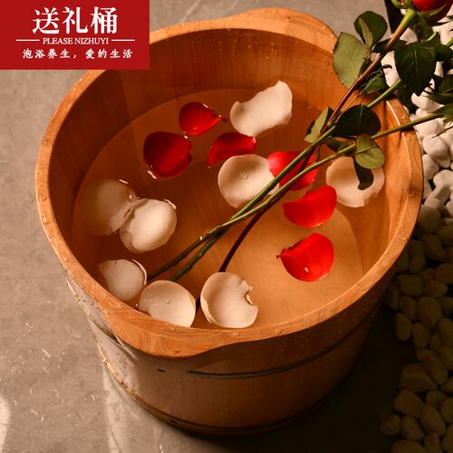 香柏木无结巴泡脚木桶足浴洗脚桶无黑点木桶过小腿泡脚木盆足疗盆 - 图2