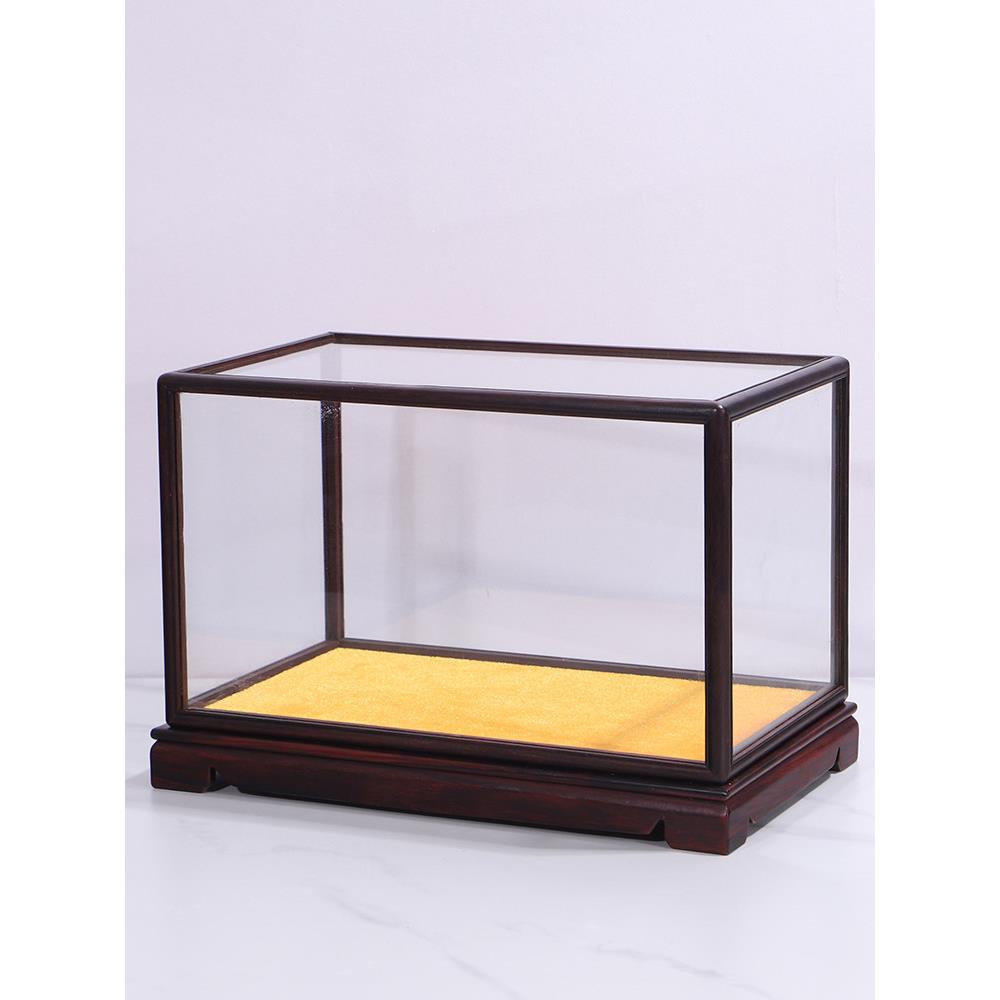 Mahogany glass cover, rosewood vase, antique antiques, Buddha statues, handicrafts, display box, dust-proof cover, custom-made