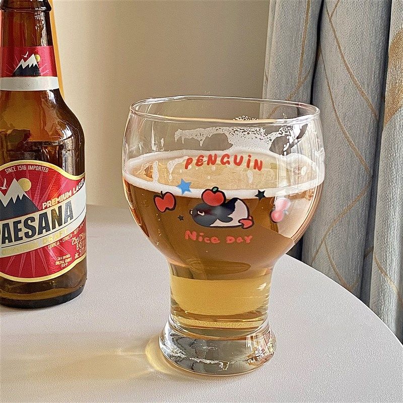 可爱卡通啤酒杯大容量家用玻璃杯夏天水杯冰果汁杯精酿创意酒杯女,淘宝优惠券,粉丝福利购,淘宝优惠卷
