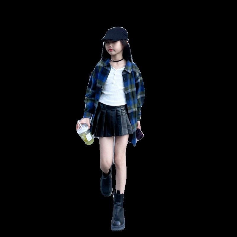 2023秋冬新款童装甜酷女童美式中长版衬衫外套爵士舞街舞演出服,淘宝优惠券,粉丝福利购,淘宝优惠卷