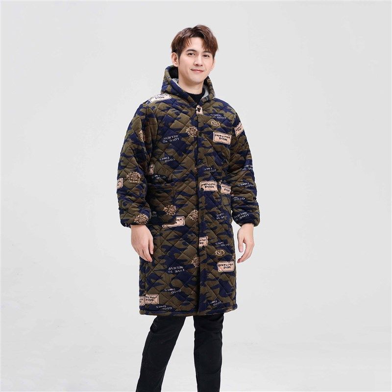 加厚加绒罩衣保暖加长款工作服男士大人围裙棉衣外套防风防寒大褂,淘宝优惠券,粉丝福利购,淘宝优惠卷