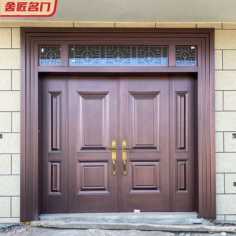 锌合金别墅大门双门对开防盗门农村家用自建房大门进户门仿铜门,淘宝优惠券,粉丝福利购,淘宝优惠卷