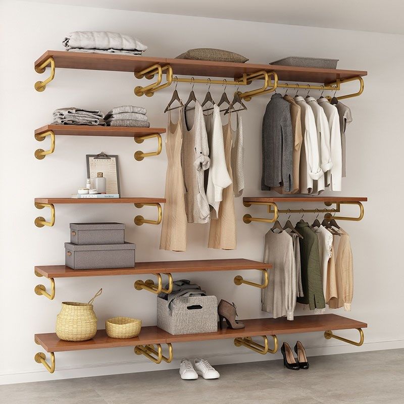 壁挂式衣帽间置物架子组装铁艺全挂式衣柜家用卧室金属挂衣架砌墙,淘宝优惠券,粉丝福利购,淘宝优惠卷