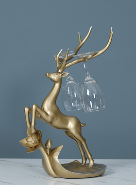 创意酒杯架倒挂架家用轻奢摆件红酒架斜放高脚杯架高档酒柜装饰品