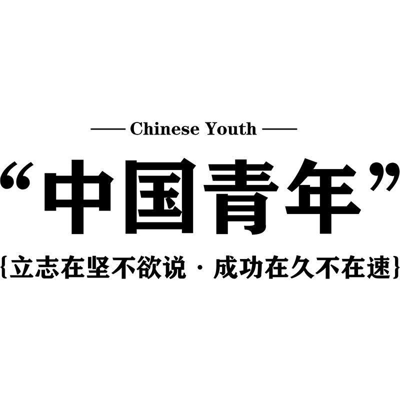 中国青年复古墙贴觉醒年代励志墙贴网红卧室墙壁装饰字贴背景装饰,淘宝优惠券,粉丝福利购,淘宝优惠卷