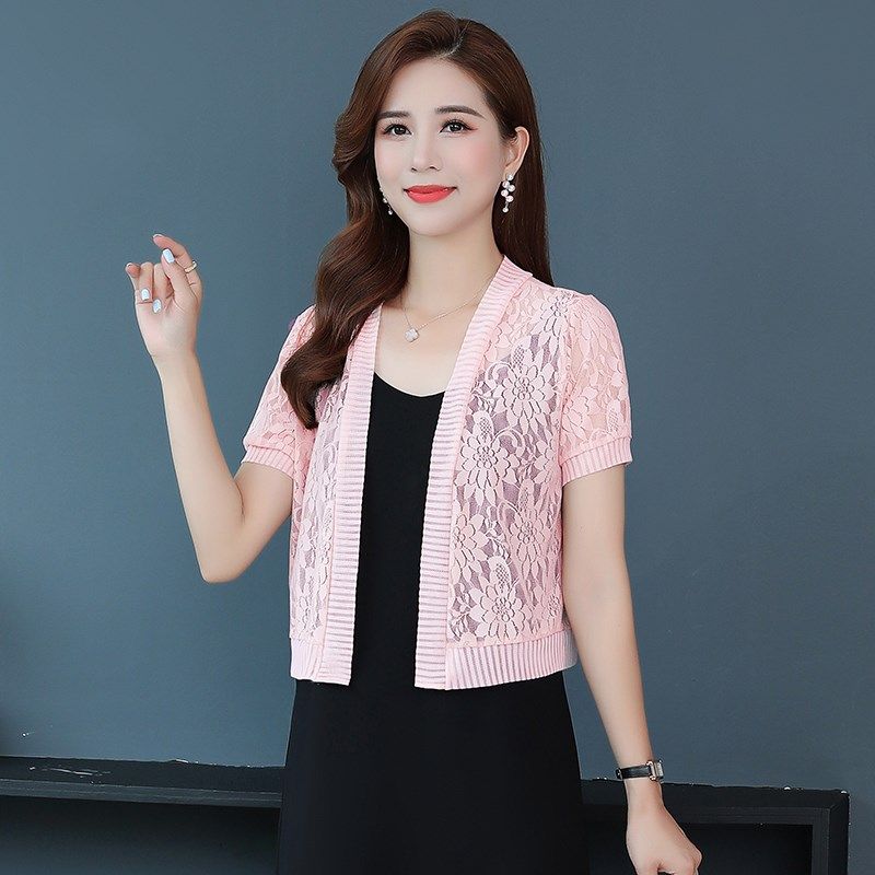 夏女蕾丝小披肩配吊带裙子上衣短款防晒衣外搭空调开衫百搭薄外套,淘宝优惠券,粉丝福利购,淘宝优惠卷