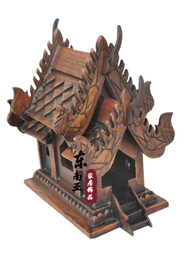 泰式手工雕刻 木雕样板房酒店会所软装配饰摆设 泰国实木房子摆件