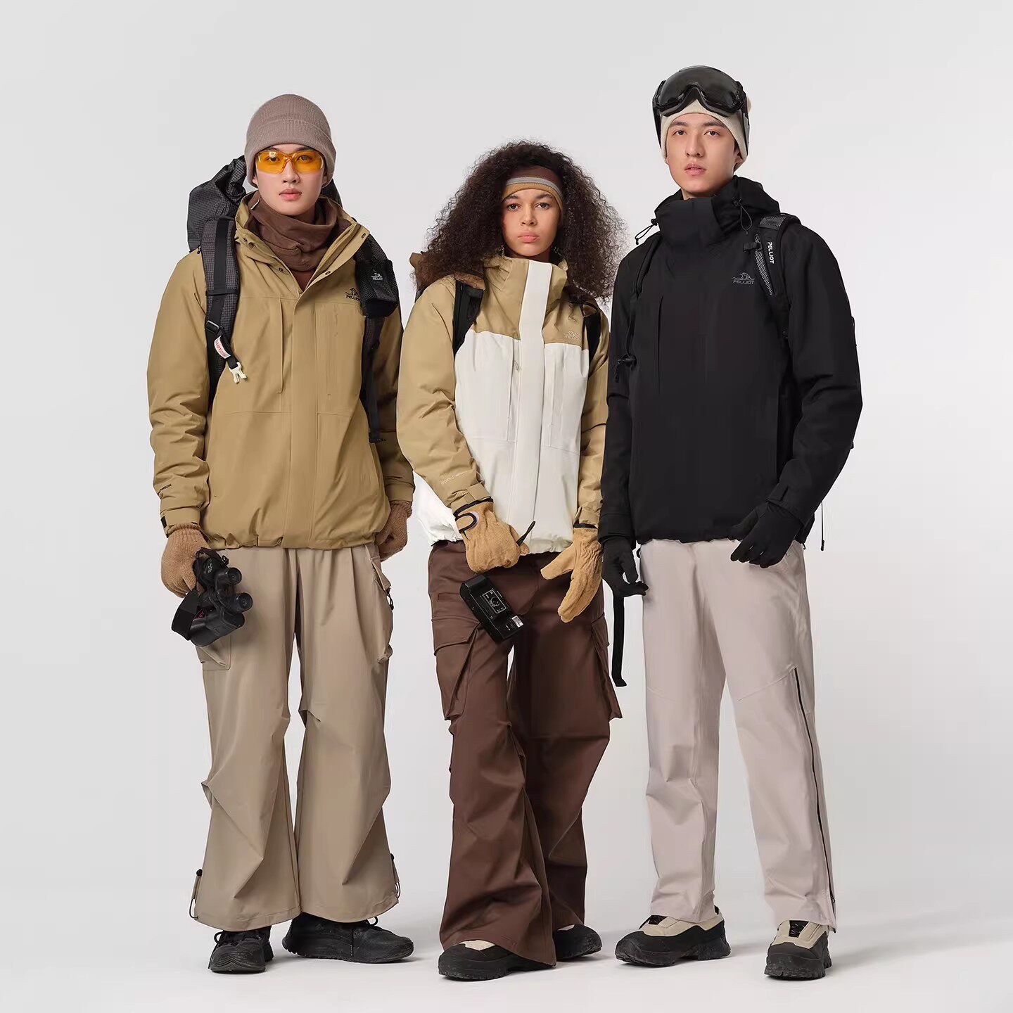 伯希和户外三合一冲锋衣保暖摇粒绒内胆防风徒步登山外套男女同款