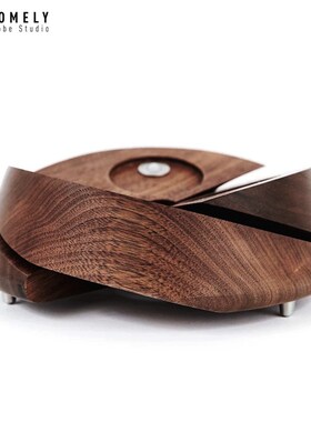 宏微地球客厅书房办公室家居摆件双语手工地球仪新居礼物黑胡桃木