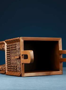 紫铜父戊方鼎摆件客厅办公室家居工艺品开业礼品