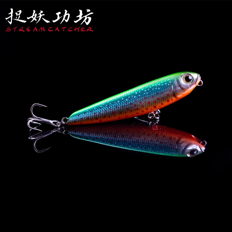 捉妖工功坊川擒水面之子狗铅笔微物浮水路亚假饵马口翘嘴鱼饵硬饵,淘宝优惠券,粉丝福利购,淘宝优惠卷