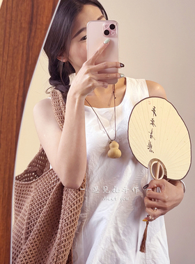 真葫芦原创手作长款毛衣链女