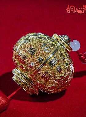 黄铜挂件《福瑞临门》家居玄关走廊装饰品元宵节灯笼摆件新年礼.