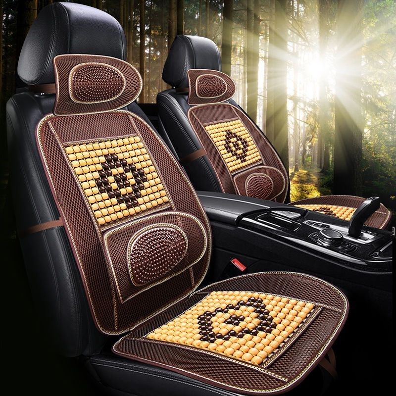 夏季座椅垫凉垫夏天竹片座垫四季通用木珠汽车坐垫单透气腰靠背垫,淘宝优惠券,粉丝福利购,淘宝优惠卷