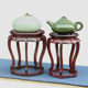 Mahogany red rosewood round flower table base solid wood teapot bonsai jade antique vase ornaments base bracket