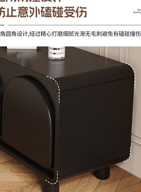 法式复古圆角电视柜茶几组合