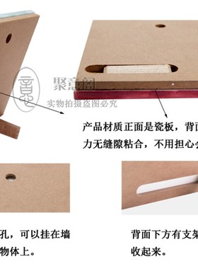 江南风光手绘瓷板画 中式装饰画客厅背景墙挂画 创意家居摆件摆台