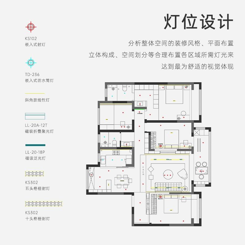 全屋无主灯照明点位设计别墅家居室内灯光布局定位咨询配灯服务,淘宝优惠券,粉丝福利购,淘宝优惠卷