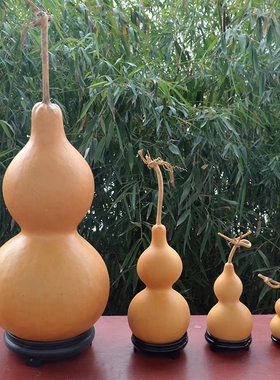 素葫芦天然压腰葫芦手捻文玩手把摆件招财带龙头房屋缺角家居饰品