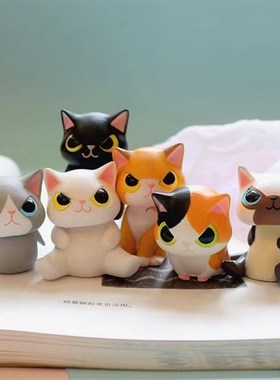 伪装猫咪摆件办公室桌面屏幕电脑显示器摆件工位趴趴装饰品车内男
