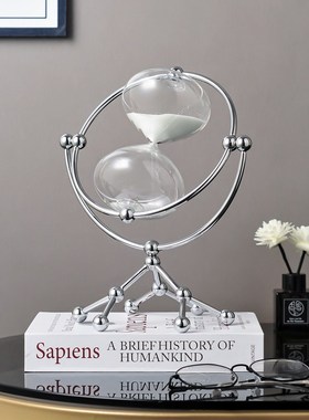 创意轻奢沙漏摆件计时器40分钟办公室书柜桌面客厅酒柜家居装饰品