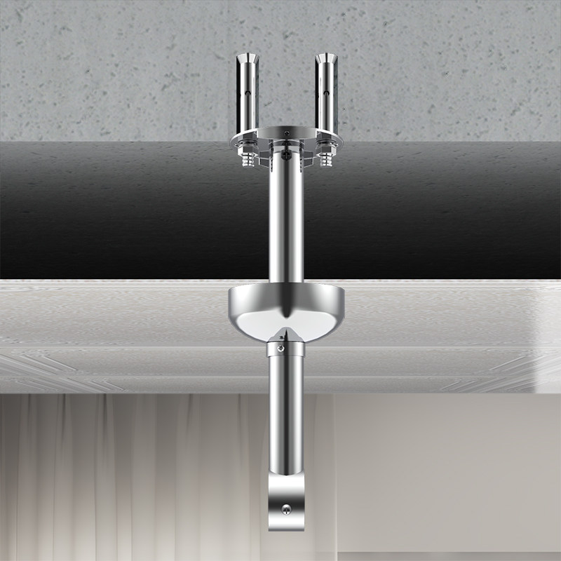 包安装晾衣杆阳台顶装固定晾衣架不锈钢晒衣杆单杆侧装打孔凉衣捍,淘宝优惠券,粉丝福利购,淘宝优惠卷