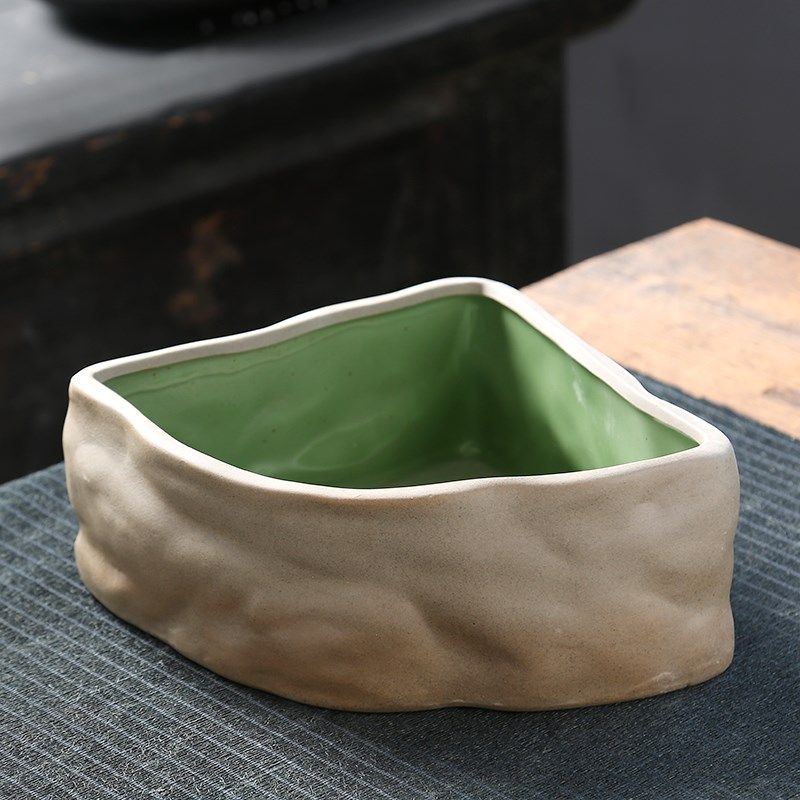 陶瓷大号茶洗仿石头家用茶杯盆客厅茶楼粗陶茶道配件笔洗水盂水洗,淘宝优惠券,粉丝福利购,淘宝优惠卷