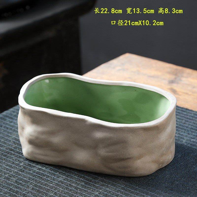 陶瓷大号茶洗仿石头家用茶杯盆客厅茶楼粗陶茶道配件笔洗水盂水洗,淘宝优惠券,粉丝福利购,淘宝优惠卷