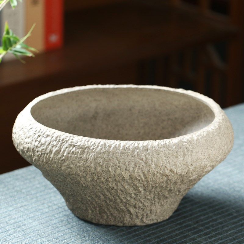 陶瓷大号茶洗仿石头家用茶杯盆客厅茶楼粗陶茶道配件笔洗水盂水洗,淘宝优惠券,粉丝福利购,淘宝优惠卷