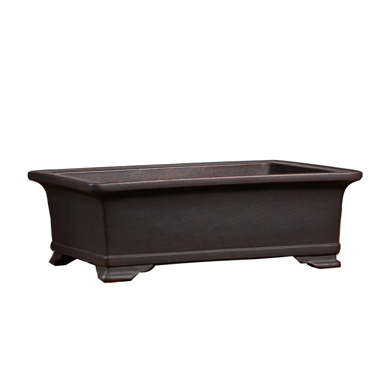 玖紫轩宜兴精品原矿紫砂花盆名家手工制作古红泥马槽盆长方瓢口盆,淘宝优惠券,粉丝福利购,淘宝优惠卷