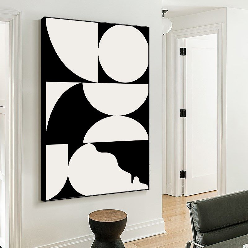 黑白灰装饰画极简风肌理客厅落地画沙发背景墙挂画玄关抽象挂画,淘宝优惠券,粉丝福利购,淘宝优惠卷