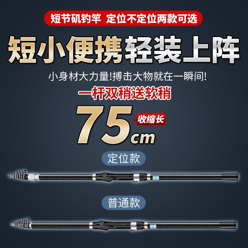 狼王盾矶竿矶钓竿超轻超硬碳素短节远投大导环滑漂竿海竿矶竿套装,淘宝优惠券,粉丝福利购,淘宝优惠卷