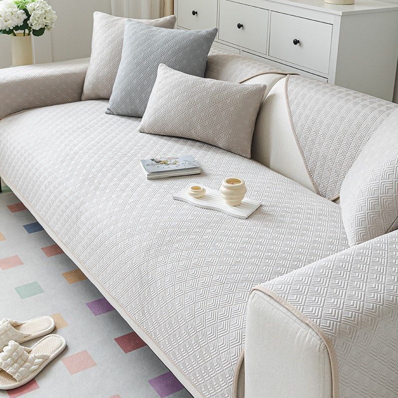 凉豆豆沙发垫夏季新款2024防滑凉席坐垫冰丝夏天凉垫盖布冷感套罩,淘宝优惠券,粉丝福利购,淘宝优惠卷