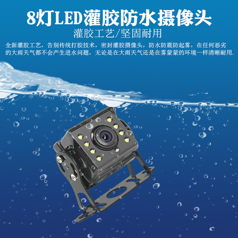 车载12V24V收割机货车挖机倒车影像7寸9寸四路显示器高清夜视监控,淘宝优惠券,粉丝福利购,淘宝优惠卷