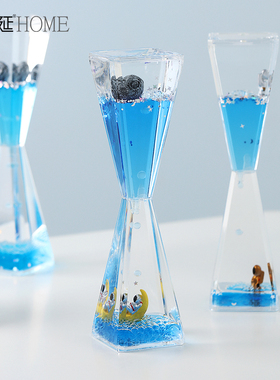 创意太空人宇航员摆件液体流油时间沙漏计时器装饰品解压儿童礼物