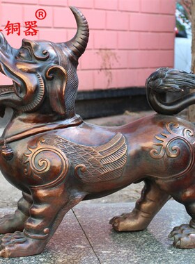 宇卓铜器纯铜貔貅黄铜貔貅铜独角貔貅摆件貔貅工艺礼品