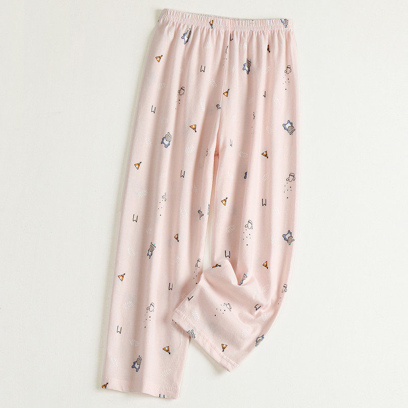 儿童睡裤纯棉宽松夏薄女中大童男童家居裤暖气空调宝宝长裤春秋裤,淘宝优惠券,粉丝福利购,淘宝优惠卷
