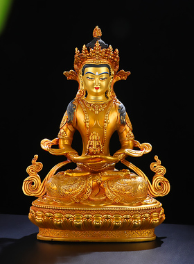 藏式多款纯铜红古金文殊菩萨佛像萨埵禅意密宗供奉摆件10寸多款