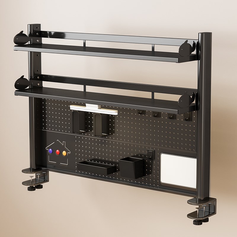 Student desktop hole board bookshelf home children's study table storage rack dormitory office computer desk storage rack