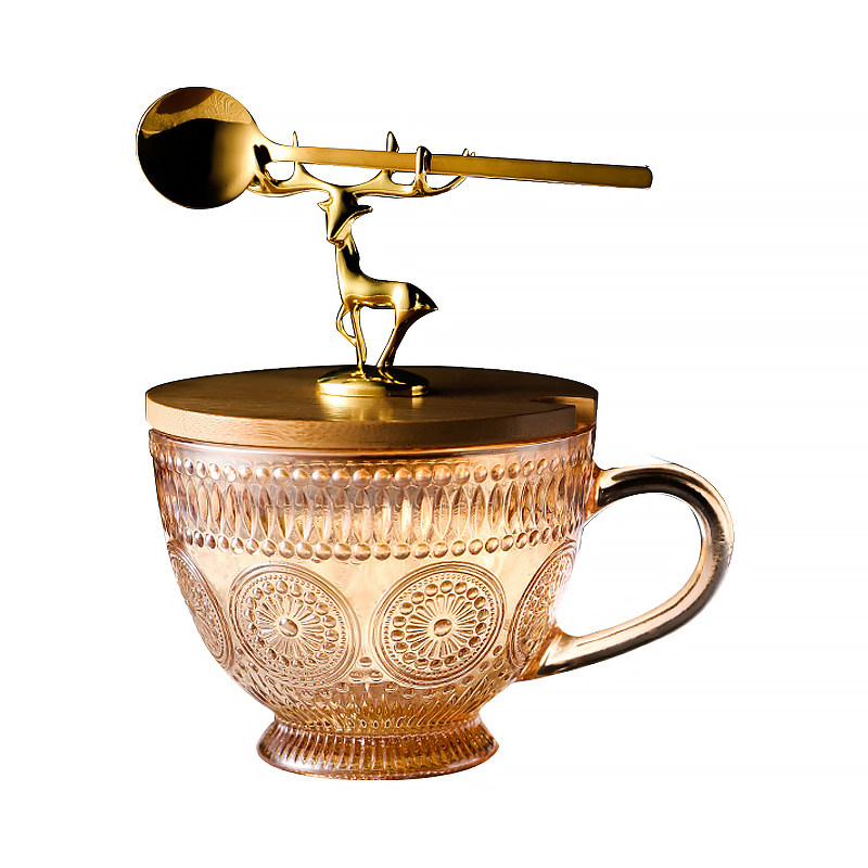 太阳花早餐杯带盖勺大容量燕麦片酸牛奶耐高温玻璃杯子女新款2022,淘宝优惠券,粉丝福利购,淘宝优惠卷