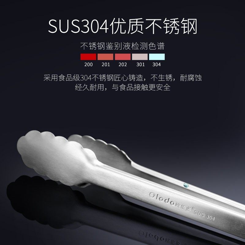 长夹子304不锈钢食品夹炸炉牛排夹加长油炸夹子商用烧烤防烫工具,淘宝优惠券,粉丝福利购,淘宝优惠卷