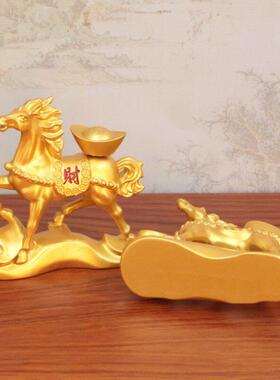 马年工艺品摆件骏马新年小马玄关客厅生肖装饰财马室内中式马到成