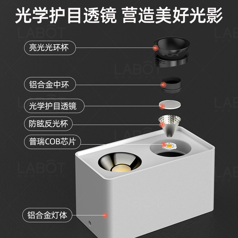 明装筒灯无主灯客厅照明斗胆灯玄关led射灯阳台过道灯卧室吸顶灯,淘宝优惠券,粉丝福利购,淘宝优惠卷