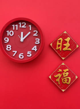 厨房静音闹钟电子时钟表冰箱贴磁性贴个性创意中国风3d立体吸铁石