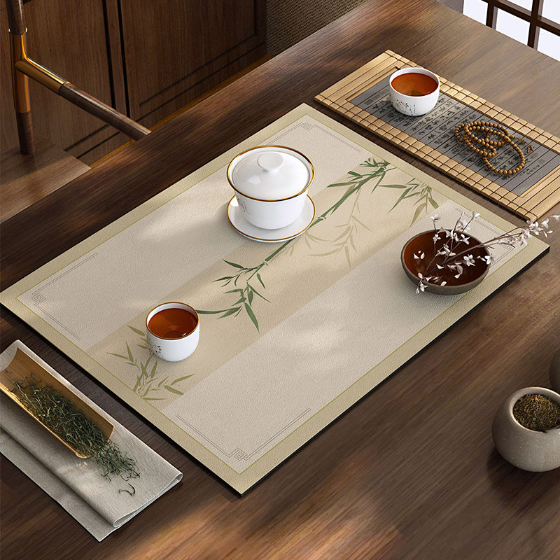 新中式茶台吸水凉垫防水防滑防烫中国风茶垫家用矽藻泥茶桌沥水垫,淘宝优惠券,粉丝福利购,淘宝优惠卷