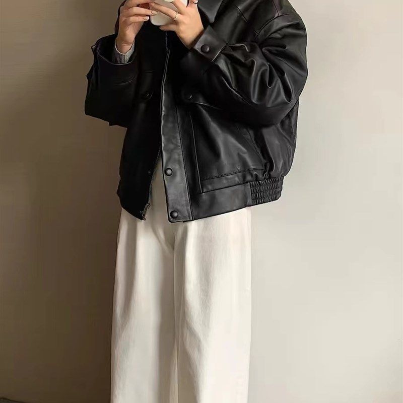 设计感白色阔腿裤牛仔裤女2024年新款春秋高腰直筒裤宽松休闲长裤,淘宝优惠券,粉丝福利购,淘宝优惠卷