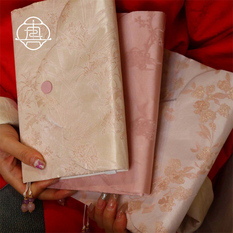 真我 粉韵花窗三折 中式文艺手工手账手帐本布书衣日记A5A6笔记本,淘宝优惠券,粉丝福利购,淘宝优惠卷