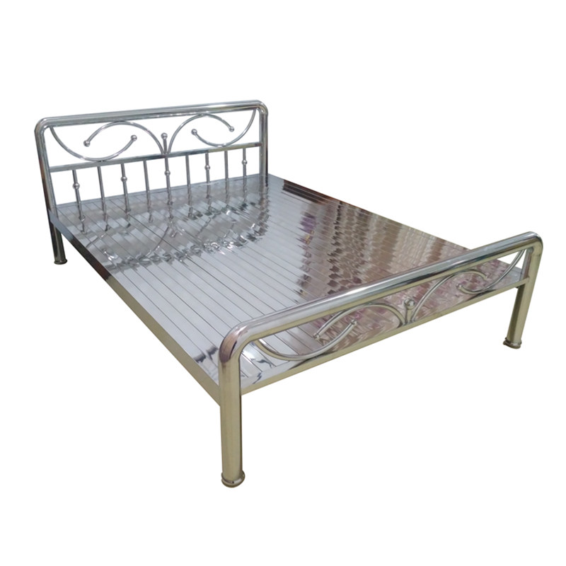环保无味纯正SUS304不锈钢床铁艺全金属床板加厚单双人1.5一米八,淘宝优惠券,粉丝福利购,淘宝优惠卷