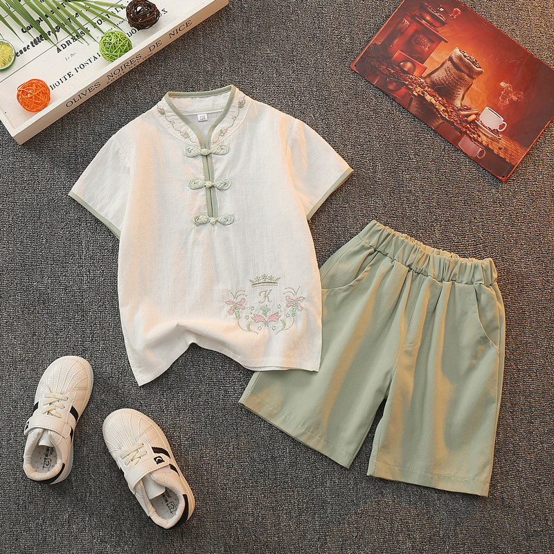 儿童汉服演出服男女童幼儿园园服小学生古装短袖中国风六一表演服,淘宝优惠券,粉丝福利购,淘宝优惠卷